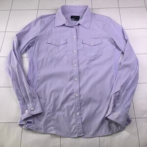 Marmot Top Womens Medium Purple Lavender Long Sleeve Button Up Collar Casual